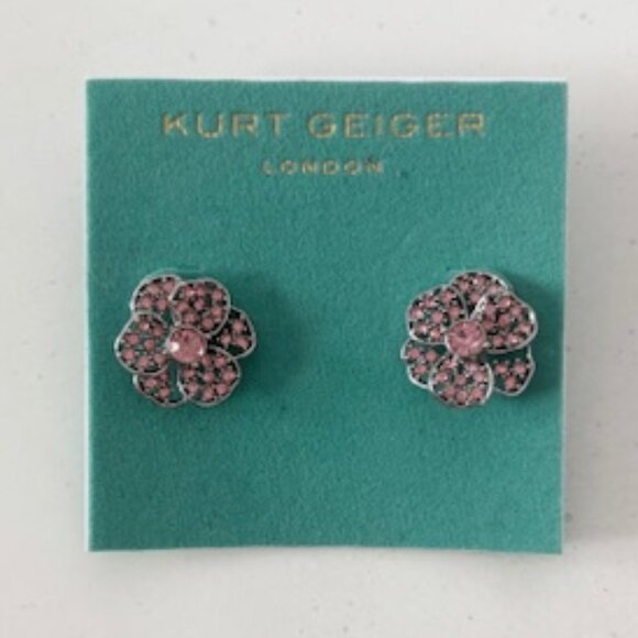 Kurt Geiger Pink SM Bloom Earrings with Dust Bag - NWT - Picture 4 of 6